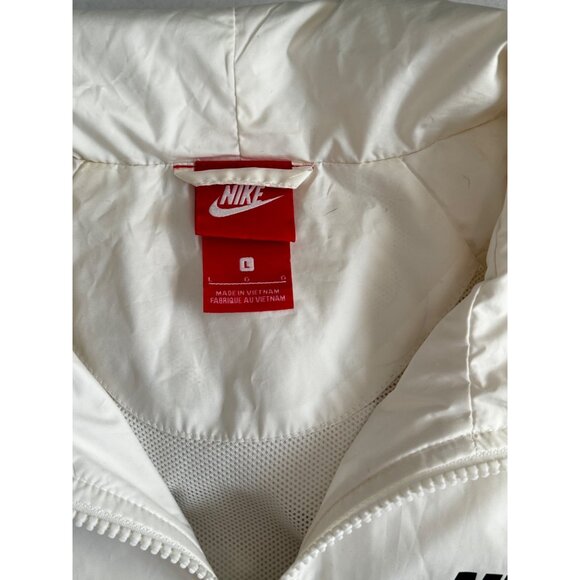 Nike Windrunner Womens Jacket Large Cream Full Zip Hoodie Running Jacket - Picture 3 of 12